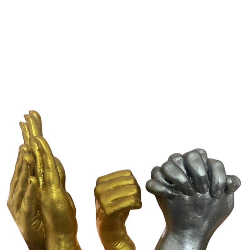Golden & Silver Hand Sculptures