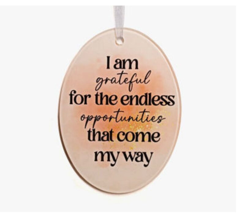 GRATEFUL GLASS ORNAMENT