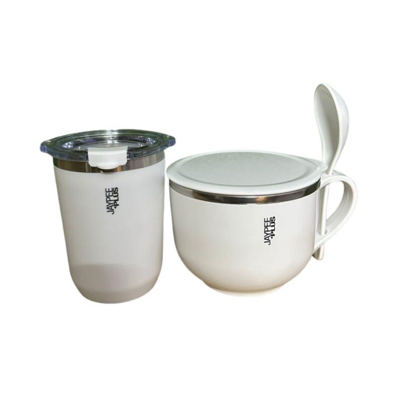 combo of a premium insulated mug and a handy storage cup