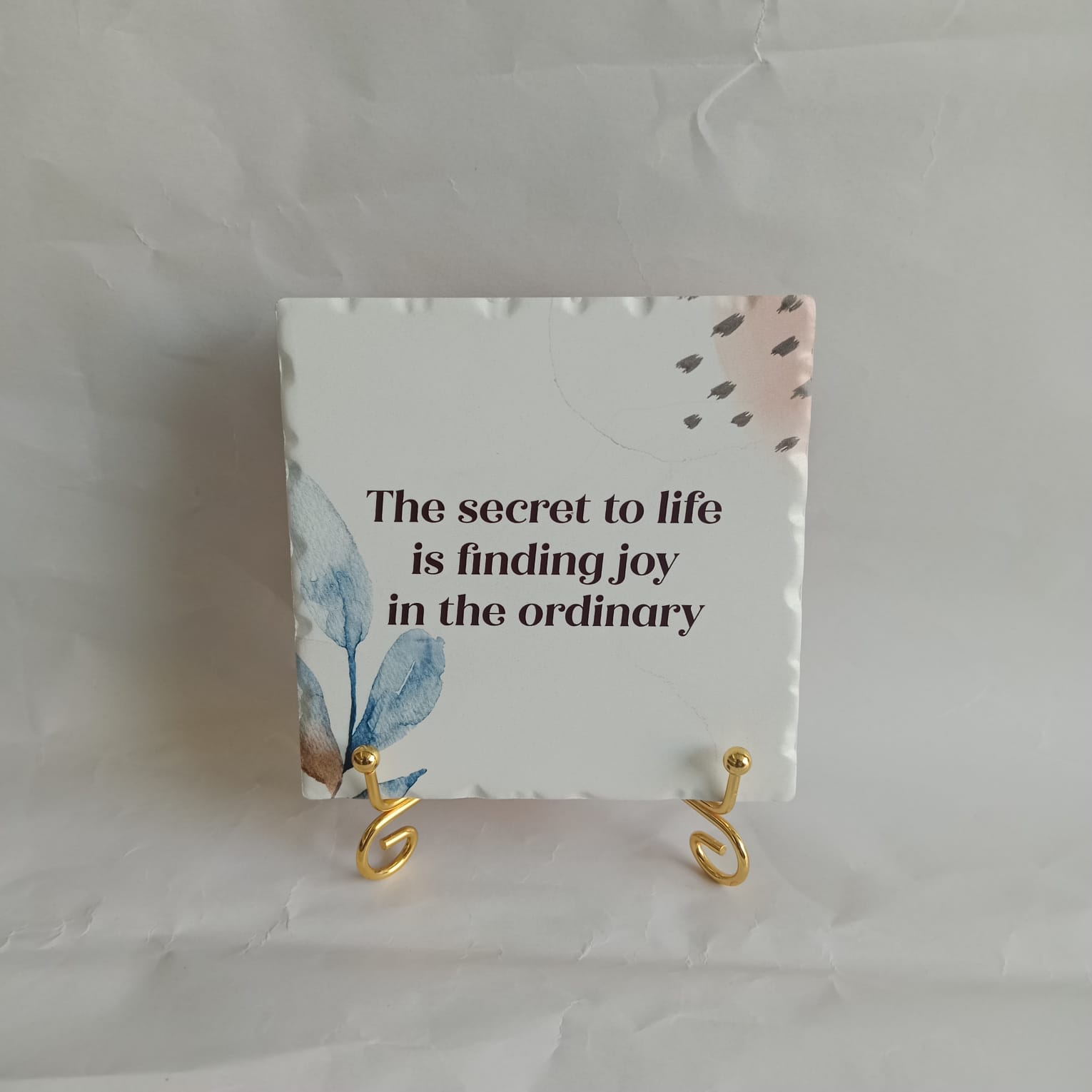 Inspirational Ceramic Tile with Stand